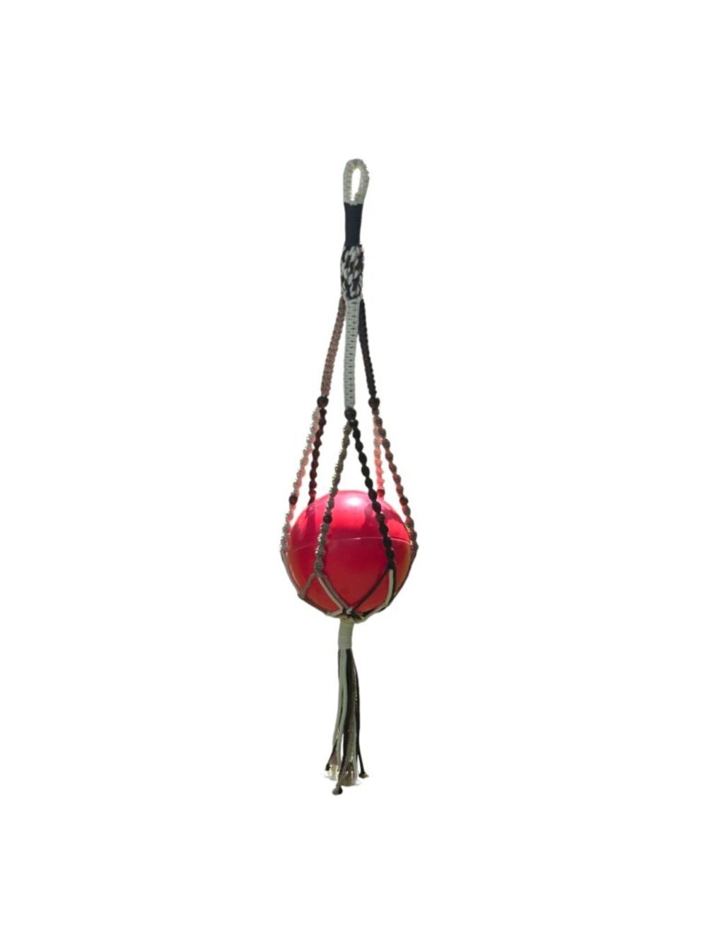 Boho Bohemian Braided Crochet Single Plant Holder 70’s Style Tassel